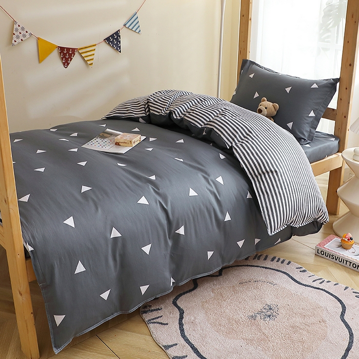 91家纺网 家纺一手货源 找家纺 馨雅家纺 2025新款全棉学生三件套纯棉学生宿舍三件套 爱巢