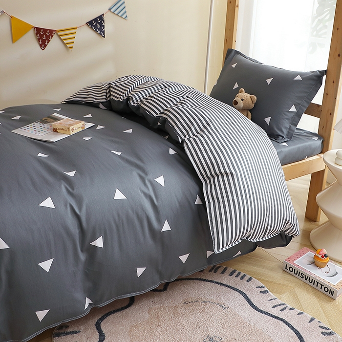 91家纺网 家纺一手货源 找家纺 馨雅家纺 2025新款全棉学生三件套纯棉学生宿舍三件套 爱巢