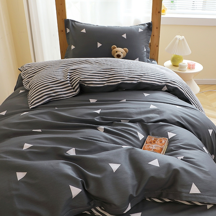 91家纺网 家纺一手货源 找家纺 馨雅家纺 2025新款全棉学生三件套纯棉学生宿舍三件套 爱巢