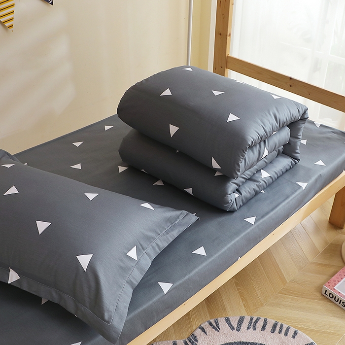 91家纺网 家纺一手货源 找家纺 馨雅家纺 2025新款全棉学生三件套纯棉学生宿舍三件套 爱巢