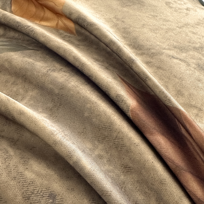 91家纺网 家纺一手货源 找家纺 （总）帝王家纺 2025爆款双面水洗天丝印花冰丝四件套夏季床单被套-香叶 礼盒包装