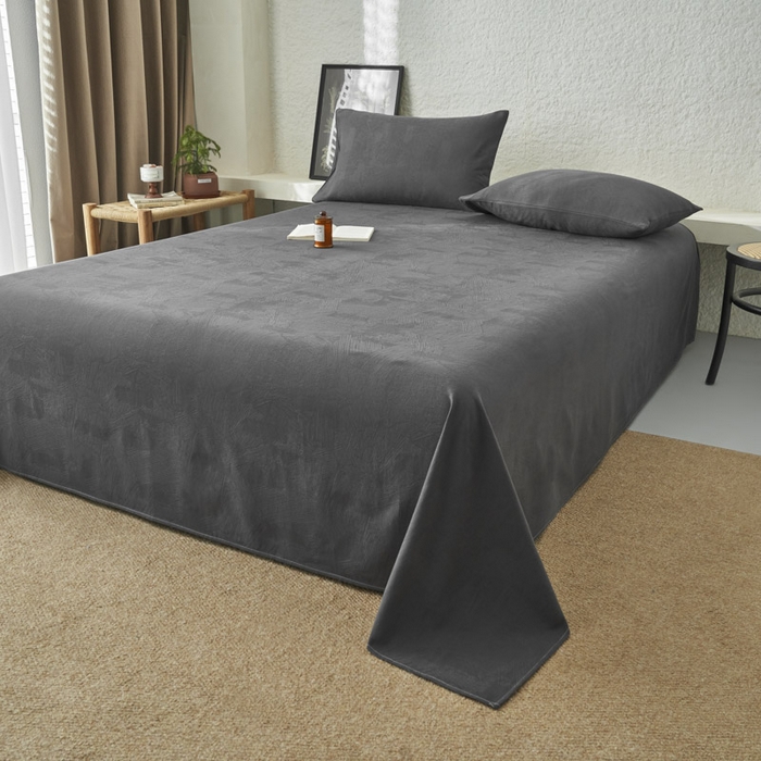 91家纺网 家纺一手货源 找家纺 （总）早晨家纺 2025新款肌理纹纯棉提花床单