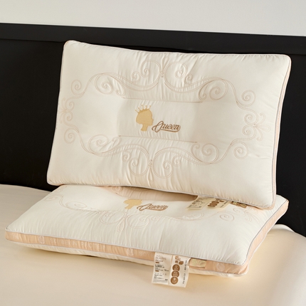 （总）昕科 2025新款立体绣花贵妃枕-刺绣成人枕头性价比高枕芯