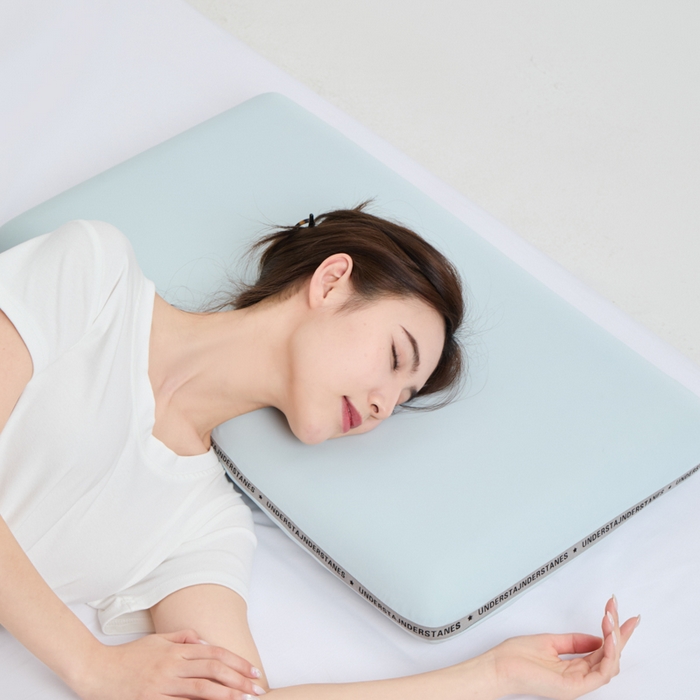 91家纺网 家纺一手货源 找家纺 昕科 2025新款豆芙深睡记忆棉亲子枕-零压生物基记忆棉儿童枕头记忆棉学生枕生物基成人枕芯 蓝色豆芙记忆棉-成人枕 40x70cm/只 