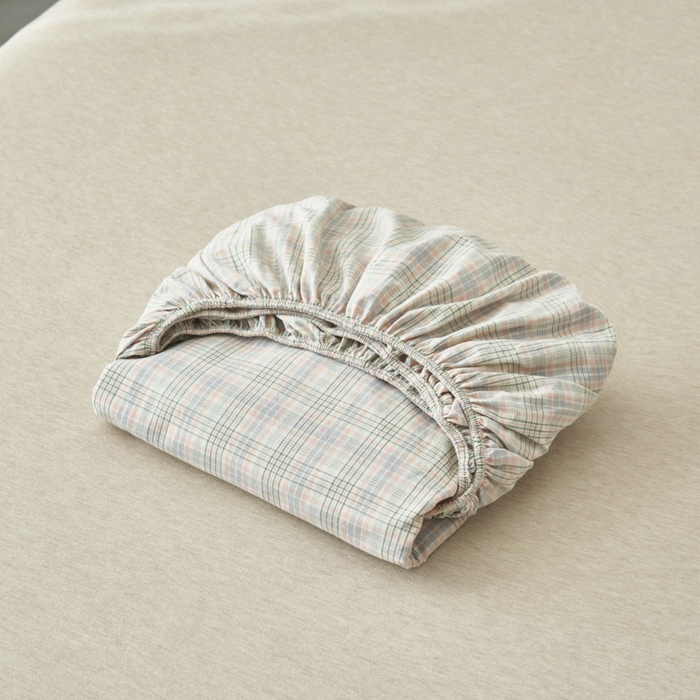 91家纺网 家纺一手货源 找家纺 （总）早晨家纺 2025新款色织纯棉水洗棉床笠