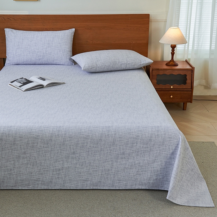 91家纺网 家纺一手货源 找家纺 义博家纺 2025新款纯棉老粗布床单 复古灰