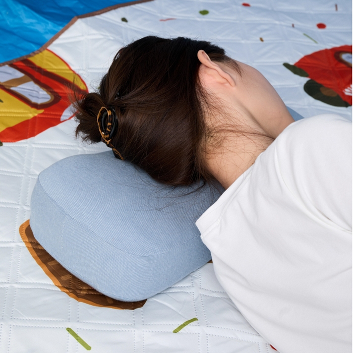 91家纺网 家纺一手货源 找家纺 昕科 2025新款便携记忆棉旅行枕-记忆棉午睡枕旅行出差枕便携小枕头旅游枕头办公司靠枕折叠枕芯 便携小枕头-蓝色42x20x9/11cm一只