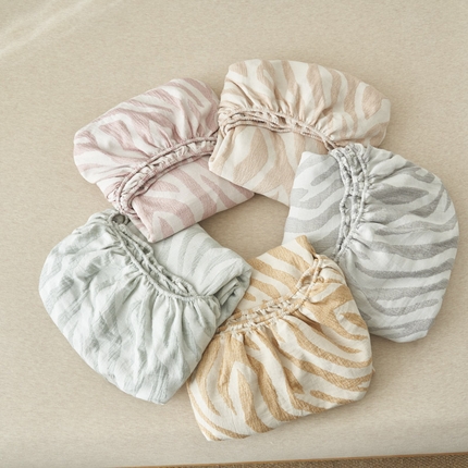 （总）早晨家纺 2025新款三层纱纯棉提花床笠