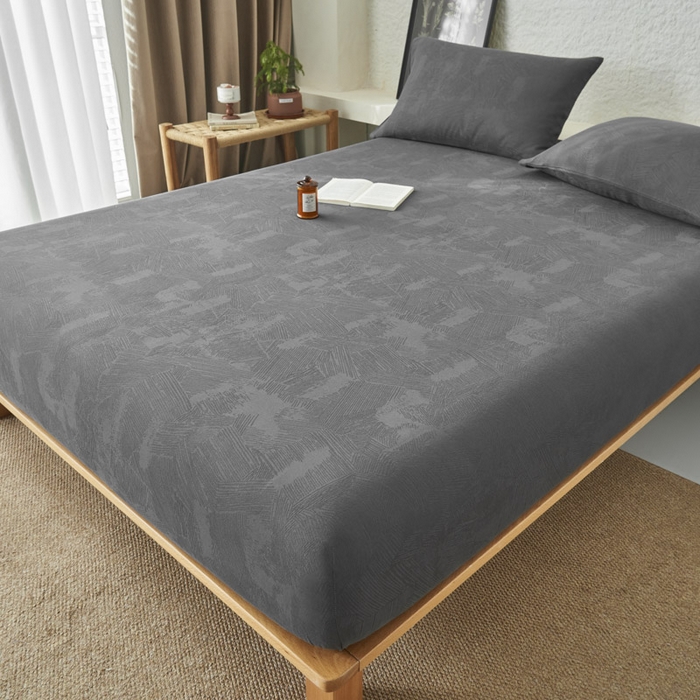 91家纺网 家纺一手货源 找家纺 （总）早晨家纺 2025新款肌理纹纯棉提花床笠