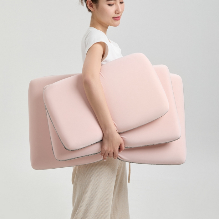 91家纺网 家纺一手货源 找家纺 昕科 2025新款豆芙深睡记忆棉亲子枕-零压生物基记忆棉儿童枕头记忆棉学生枕生物基成人枕芯 粉色豆芙记忆棉-儿童枕 30x47cm/只 