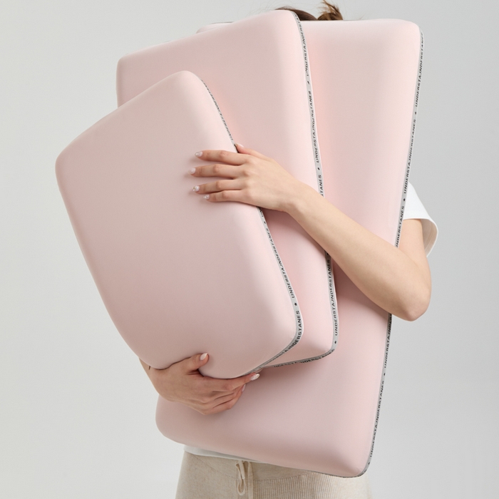 91家纺网 家纺一手货源 找家纺 昕科 2025新款豆芙深睡记忆棉亲子枕-零压生物基记忆棉儿童枕头记忆棉学生枕生物基成人枕芯 粉色豆芙记忆棉-成人枕 40x70cm/只 