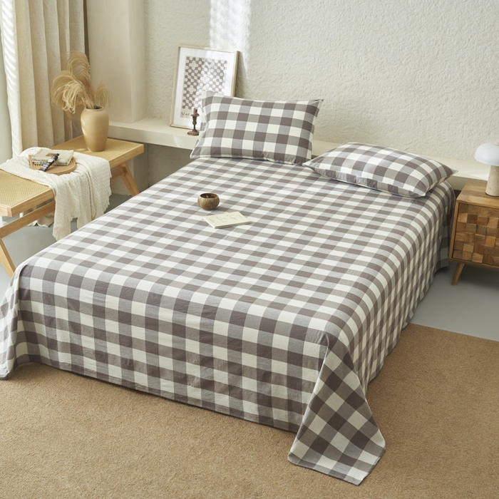 91家纺网 家纺一手货源 找家纺 （总）早晨家纺 2025新款色织纯棉水洗棉床单