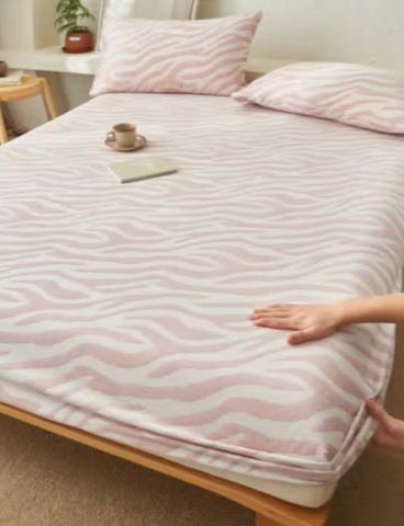 91家纺网 家纺一手货源 找家纺 （总）早晨家纺 2025新款三层纱纯棉提花床笠