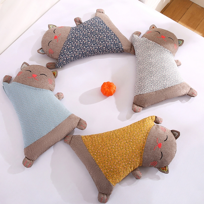 91家纺网 家纺一手货源 找家纺 （总）贤内助家纺 2025新款全棉招财猫荞麦枕枕头枕芯护肩枕保健枕