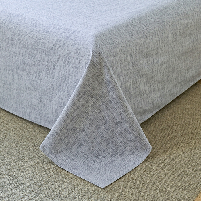 91家纺网 家纺一手货源 找家纺 义博家纺 2025新款纯棉老粗布床单 复古灰