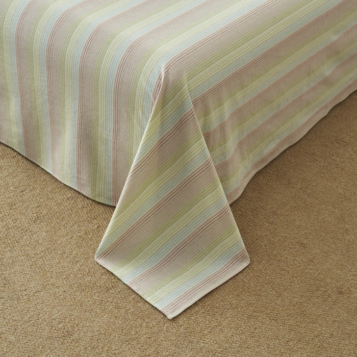 91家纺网 家纺一手货源 找家纺 早晨家纺 2025新款色织纯棉水洗棉床单 克鲁奇-绿