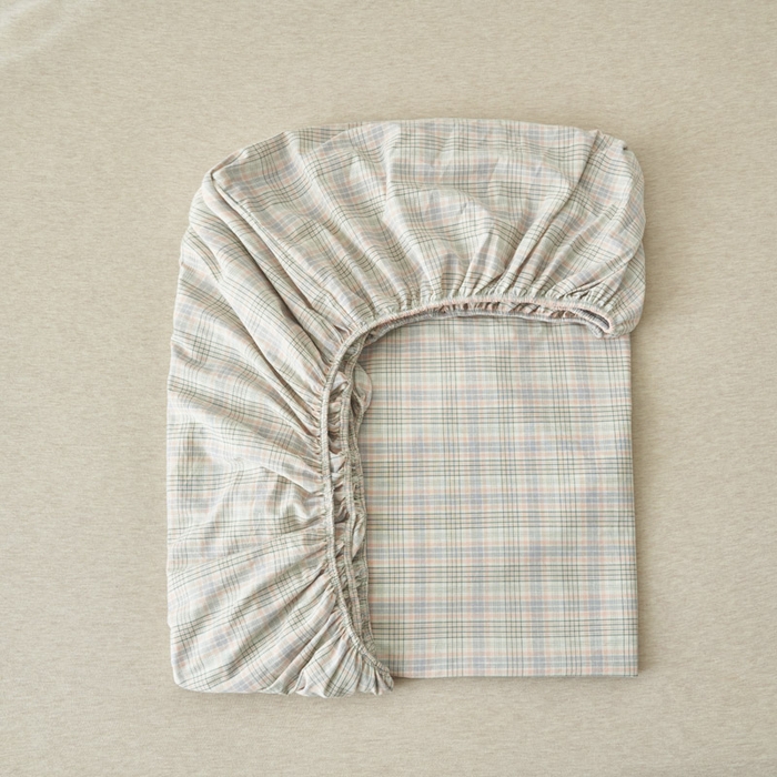 91家纺网 家纺一手货源 找家纺 （总）早晨家纺 2025新款色织纯棉水洗棉床笠