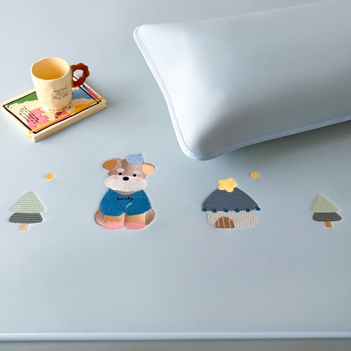 91家纺网 家纺一手货源 找家纺 （总）九花鹿 2025新款凉感PE卡通冰丝席-床笠款