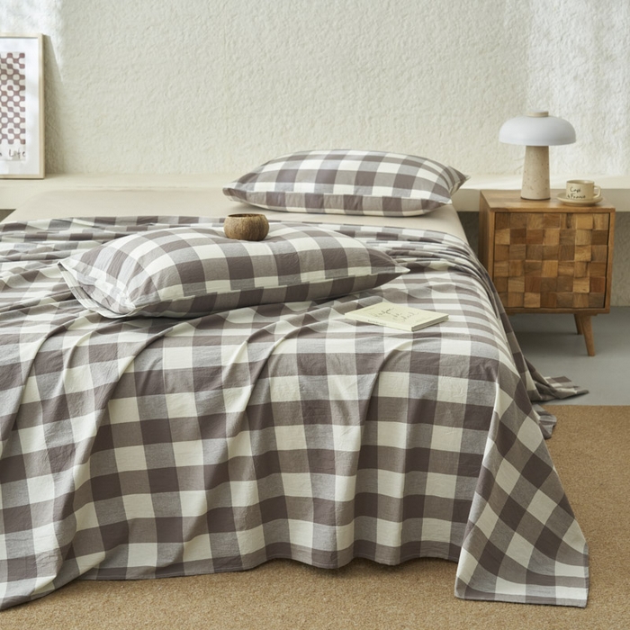 91家纺网 家纺一手货源 找家纺 （总）早晨家纺 2025新款色织纯棉水洗棉床单