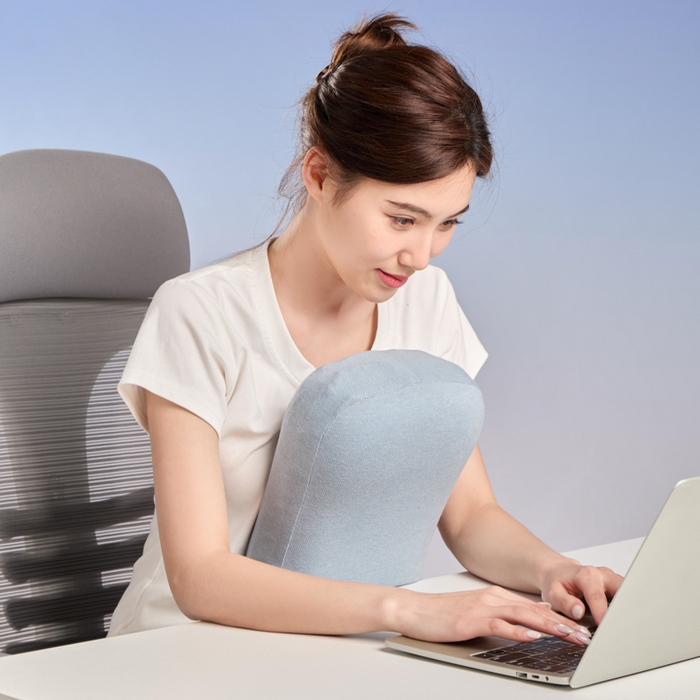 91家纺网 家纺一手货源 找家纺 昕科 2025新款便携记忆棉旅行枕-记忆棉午睡枕旅行出差枕便携小枕头旅游枕头办公司靠枕折叠枕芯 便携小枕头-蓝色42x20x9/11cm一只