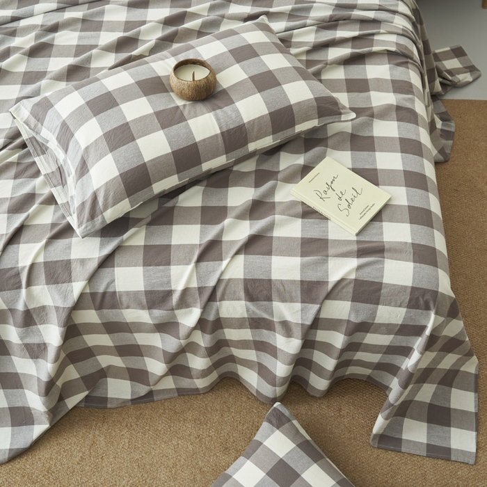 91家纺网 家纺一手货源 找家纺 （总）早晨家纺 2025新款色织纯棉水洗棉床单