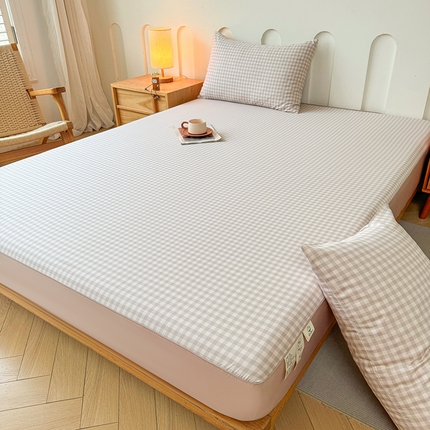 笠裙家纺 2025新款进口凉感莱赛尔天丝床笠套三件套 美格咖