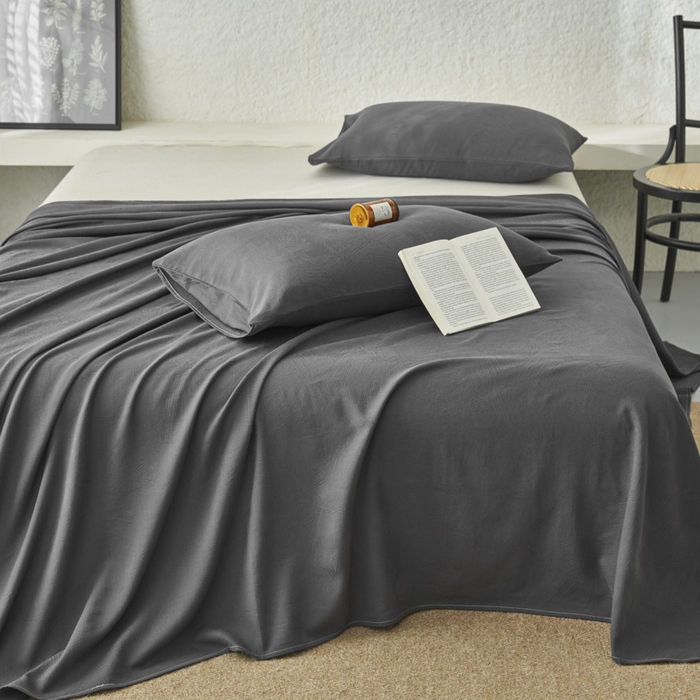 91家纺网 家纺一手货源 找家纺 （总）早晨家纺 2025新款肌理纹纯棉提花床单