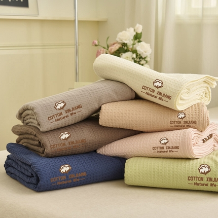 （总）早晨家纺 2025新款纯棉华夫格床单