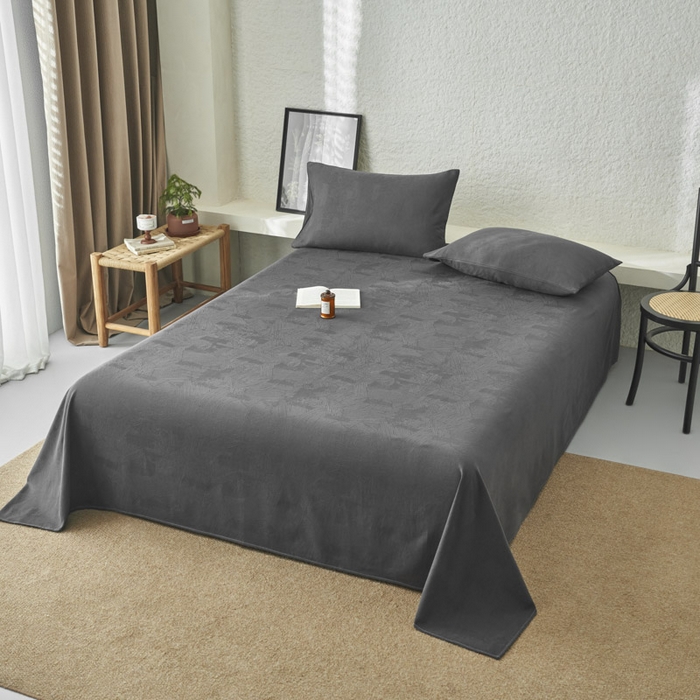 91家纺网 家纺一手货源 找家纺 （总）早晨家纺 2025新款肌理纹纯棉提花床单