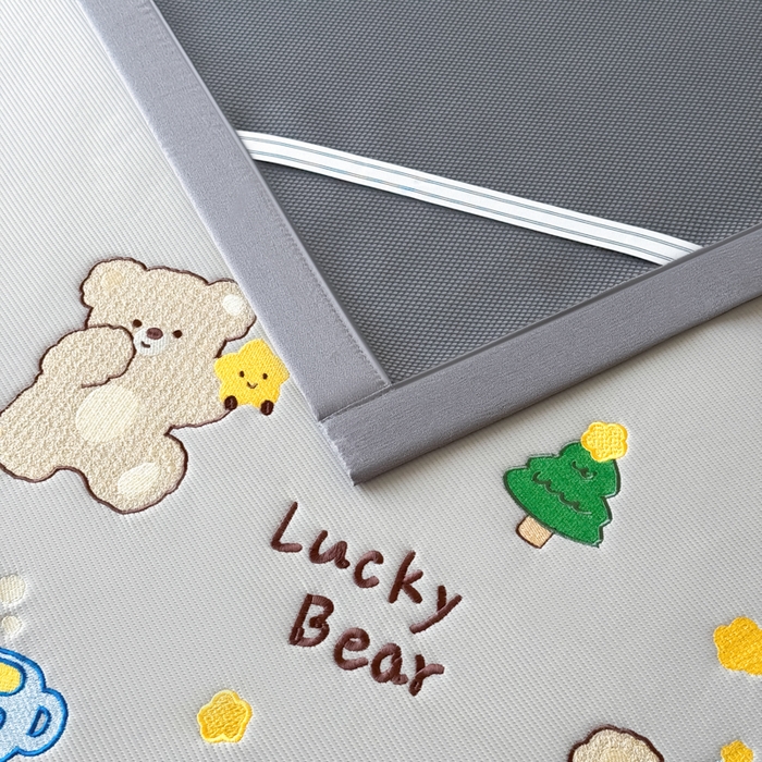 91家纺网 家纺一手货源 找家纺 九花鹿 2025新款凉感PE卡通冰丝席-凉席款 幸运熊