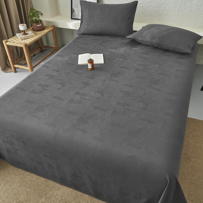 91家纺网 家纺一手货源 找家纺 （总）早晨家纺 2025新款肌理纹纯棉提花床单