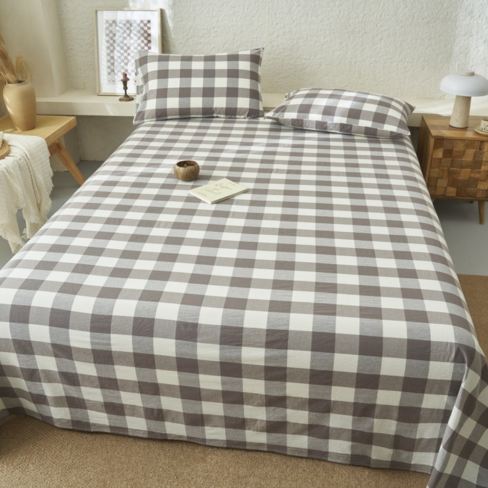 91家纺网 家纺一手货源 找家纺 （总）早晨家纺 2025新款色织纯棉水洗棉床单