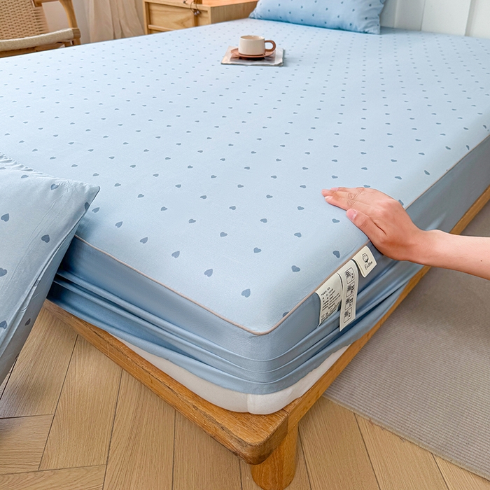 91家纺网 家纺一手货源 找家纺 （总）笠裙家纺 2025新款进口凉感莱赛尔天丝床笠套三件套