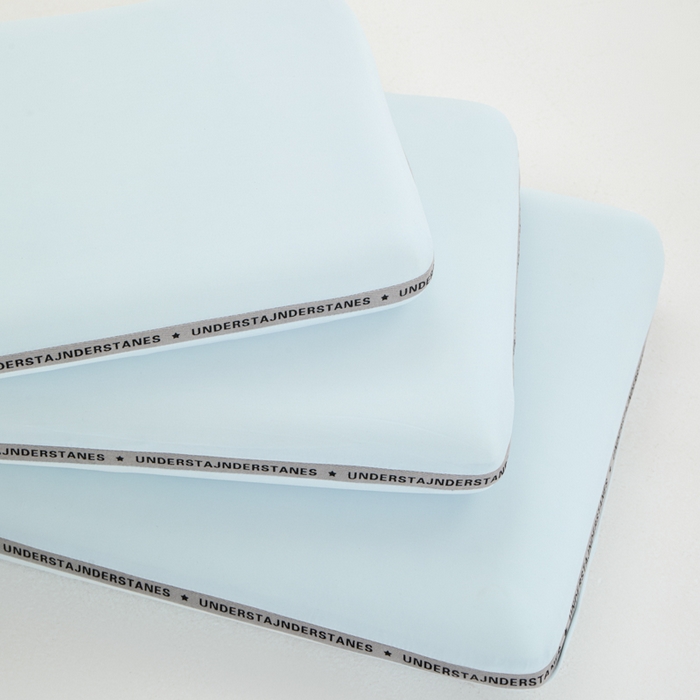 91家纺网 家纺一手货源 找家纺 昕科 2025新款豆芙深睡记忆棉亲子枕-零压生物基记忆棉儿童枕头记忆棉学生枕生物基成人枕芯 蓝色豆芙记忆棉-成人枕 40x70cm/只 