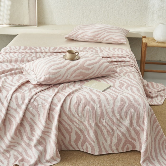 91家纺网 家纺一手货源 找家纺 （总）早晨家纺 2025新款三层纱纯棉提花床单