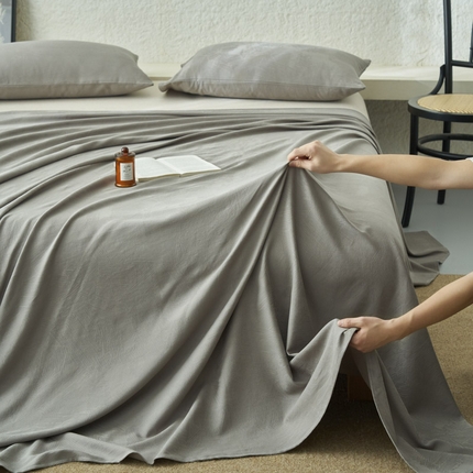 91家纺网 家纺一手货源 找家纺 （总）早晨家纺 2025新款肌理纹纯棉提花床单