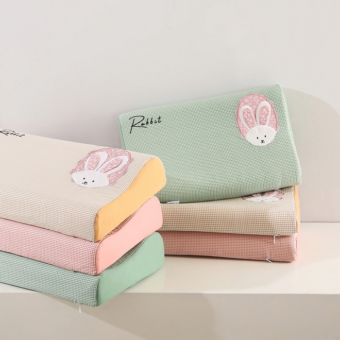 91家纺网 家纺一手货源 找家纺 贤内助家纺 2025新款全棉兔兔枕头枕头枕芯护肩枕保健枕 黄色 宽30*长50*高7cm/只