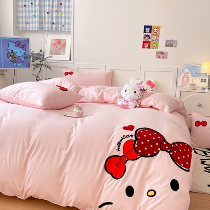 91家纺网 家纺一手货源 找家纺 （总）首尔家纺 2025新款云朵棉卡通毛巾绣四件套