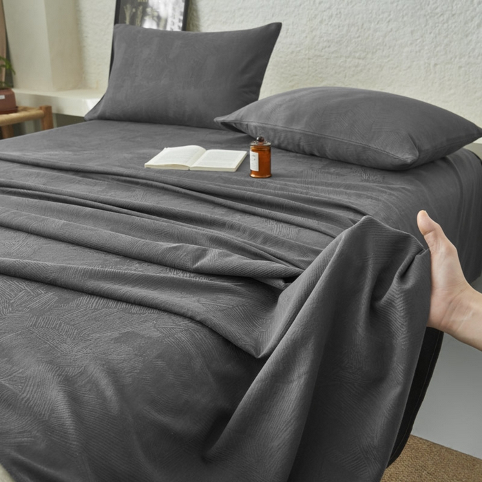 91家纺网 家纺一手货源 找家纺 （总）早晨家纺 2025新款肌理纹纯棉提花床单