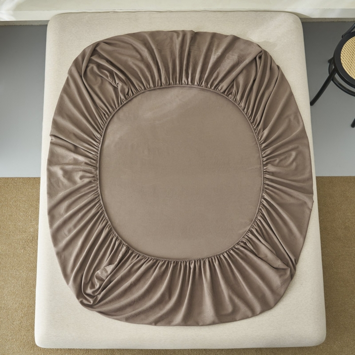 91家纺网 家纺一手货源 找家纺 早晨家纺 2025新款肌理纹纯棉提花床笠 肌理纹床笠-中灰