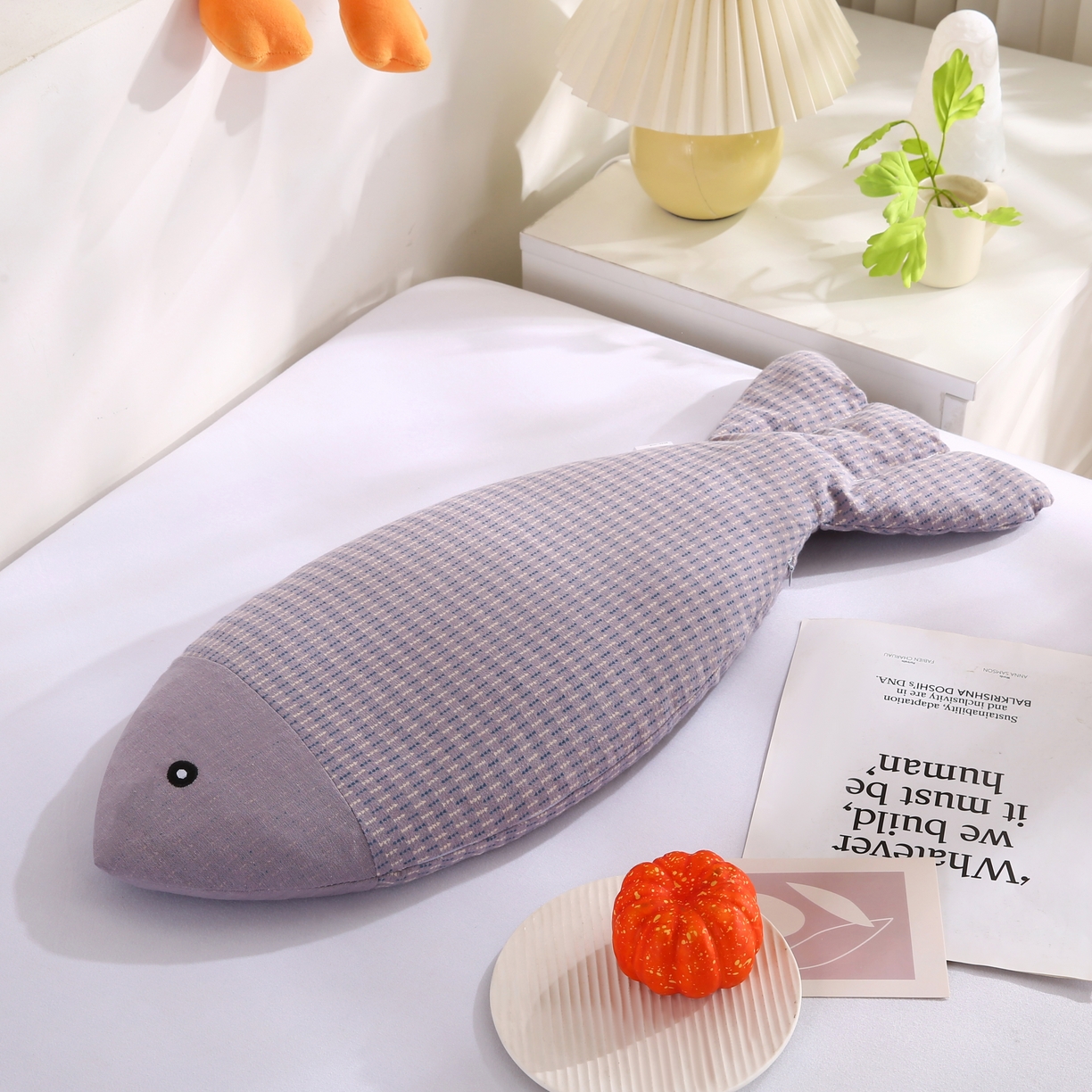 91家纺网 家纺一手货源 找家纺 贤内助家纺 2025新款年年有鱼天然荞麦枕 紫色 宽25*长55（总长68）*高8-10/只