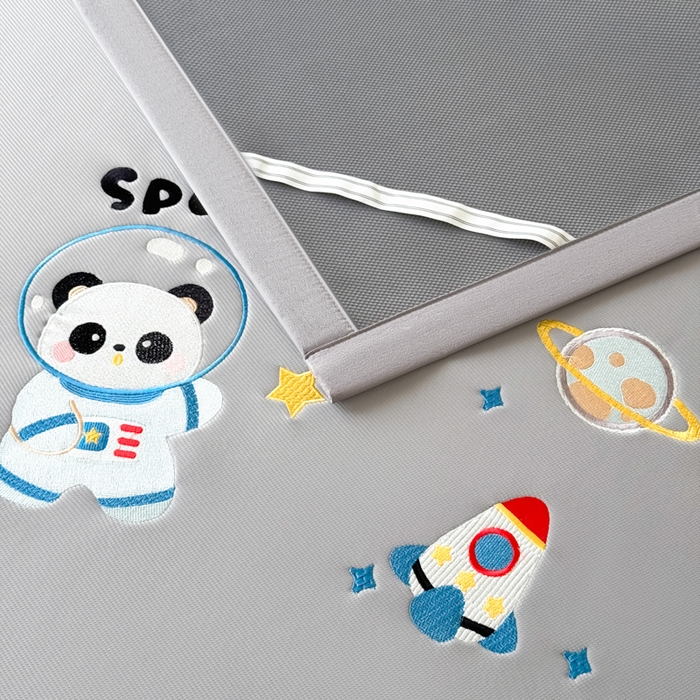 91家纺网 家纺一手货源 找家纺 九花鹿 2025新款凉感PE卡通冰丝席-凉席款 宇航员