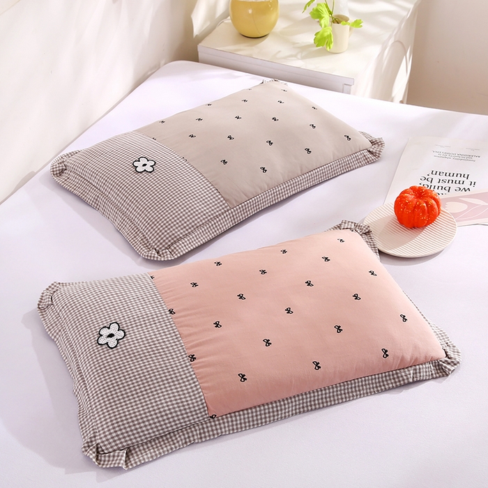 91家纺网 家纺一手货源 找家纺 （总）贤内助家纺 2025新款全棉甜美风荞麦枕枕芯枕头保健枕护肩枕