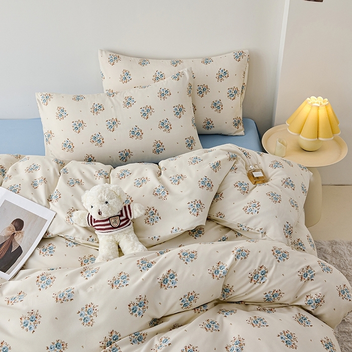 91家纺网 家纺一手货源 找家纺 （总）爱诗诺家纺 2025新款有氧高克重针织棉双层纱四件套