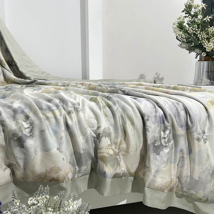 91家纺网 家纺一手货源 找家纺 元元家居（元元被业） 2025新款御丝锻蚕丝夏被夏凉被空调被 风吟