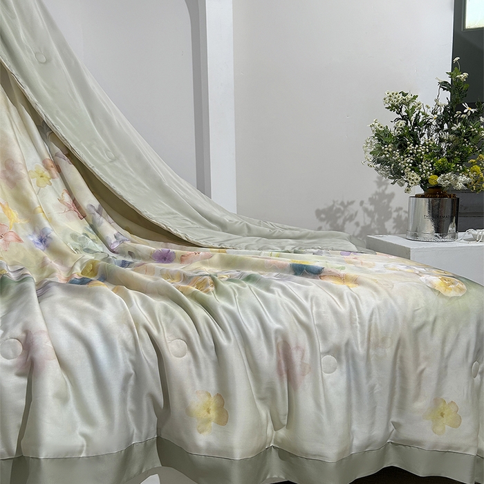 91家纺网 家纺一手货源 找家纺 元元家居（元元被业） 2025新款御丝锻蚕丝夏被夏凉被空调被 可颂