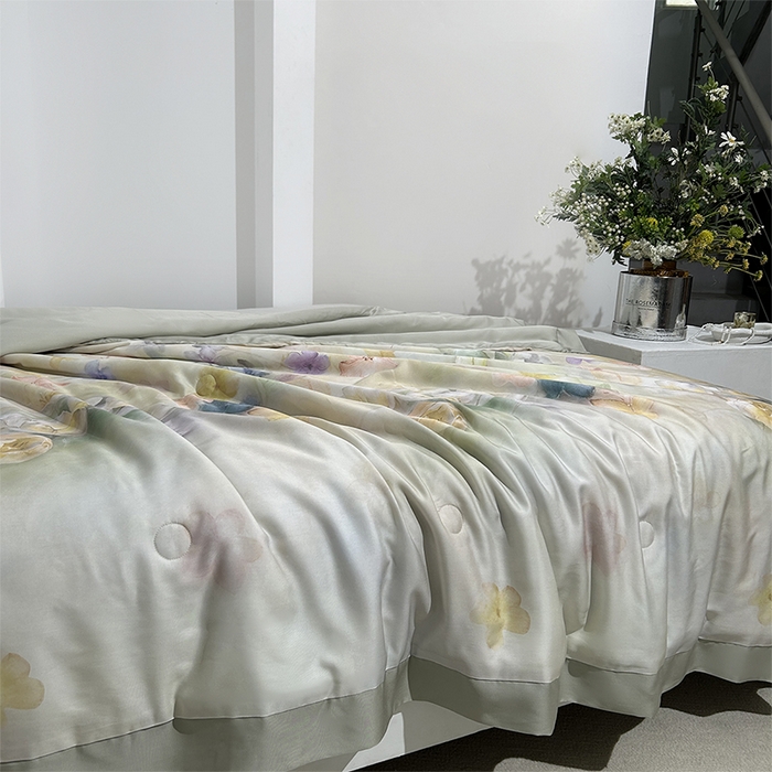 91家纺网 家纺一手货源 找家纺 元元家居（元元被业） 2025新款御丝锻蚕丝夏被夏凉被空调被 可颂