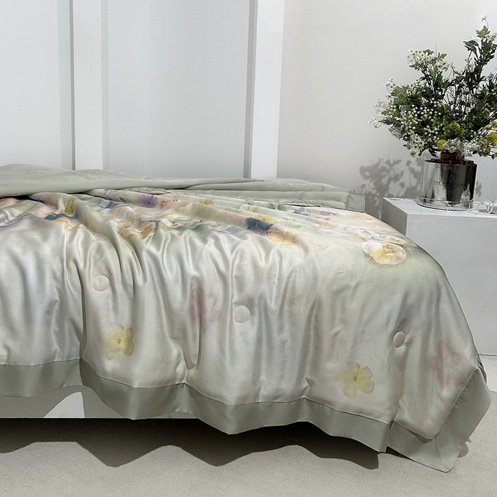 91家纺网 家纺一手货源 找家纺 元元家居（元元被业） 2025新款御丝锻蚕丝夏被夏凉被空调被 可颂