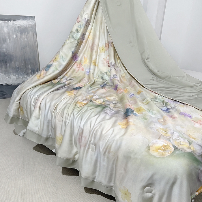 91家纺网 家纺一手货源 找家纺 元元家居（元元被业） 2025新款御丝锻蚕丝夏被夏凉被空调被 可颂