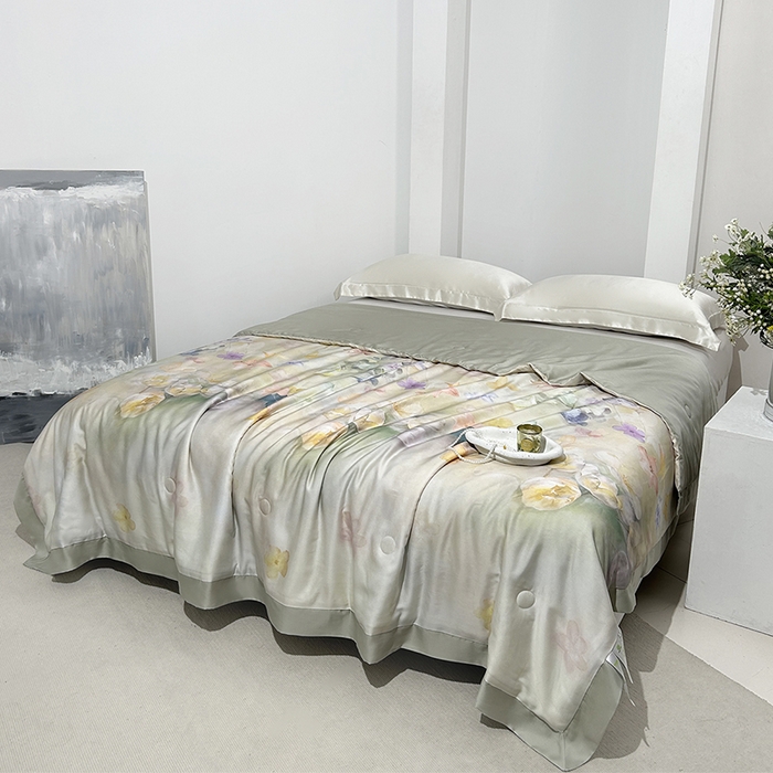 91家纺网 家纺一手货源 找家纺 元元家居（元元被业） 2025新款御丝锻蚕丝夏被夏凉被空调被 可颂